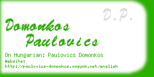 domonkos paulovics business card